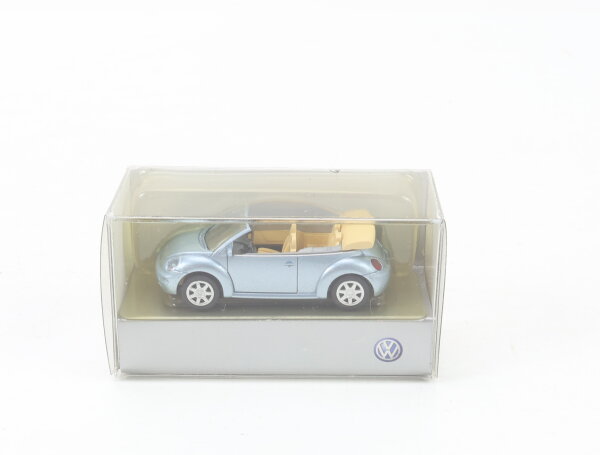 Wiking H0 Modellauto PKW New Beetle Cabrio Hellblau Metallic VW 1:87
