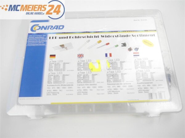 E418 Conrad N H0 Beleuchtung LED und Kohleschicht-Widerstände Sortiment 300-tlg.