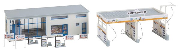 Faller H0 191829 Gebäude-Bausatz Autowaschanlage mit Kiosk & Waschboxen 1:87