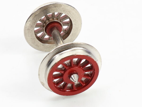 E1641 Fleischmann H0 534020 Ersatzteil Radsatz Tenderradsatz m. spitzer Achse