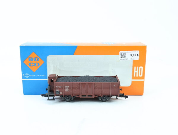 Roco H0 4390A offener Güterwagen Hochbordwagen m. Kohleladung 750 251 DB / AC