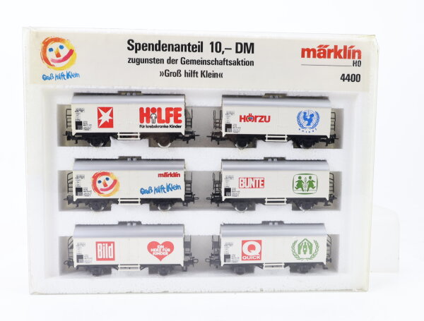 Märklin H0 4400 gedecktes Güterwagen-Set 6-tlg. "Groß hilft Klein" 082 0 772