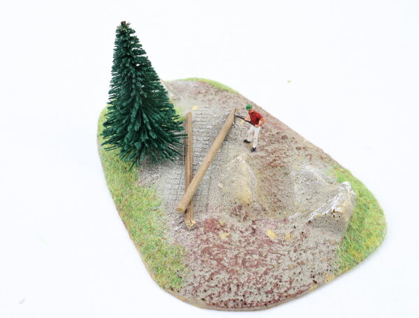 Vaupe H0 Ausschmückung Diorama Szenerie Waldarbeiter beim Holzrücken