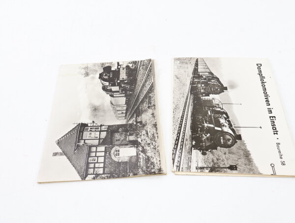Dampflokomotiven im Einsatz Verlag Bild und Heimat 6 Bilder DDR