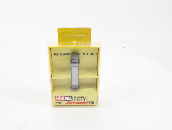 Brawa H0 5761 Modellleuchte Reklamesäule mit Uhr