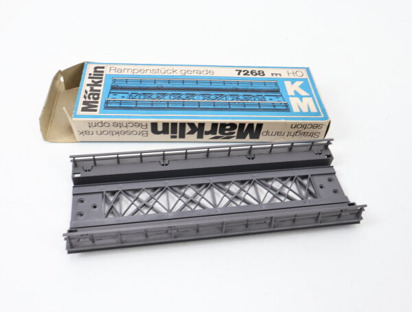 Märklin H0 7268 Brücke Rampenstück gerade für K+M-Gleis / 180 mm OVP