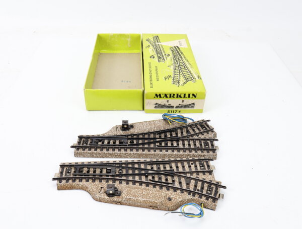 Märklin H0 5117 Gleis M-Gleis Elektromagnetisches Weichenpaar in OVP