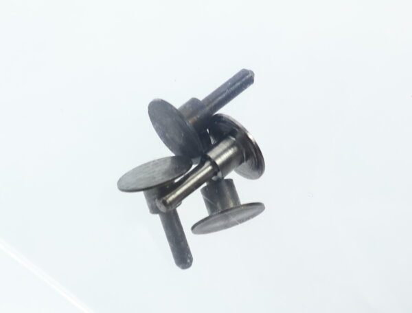 E1641 Fleischmann H0 754015 4x Ersatzteil Puffer flach schwarz vernickelt