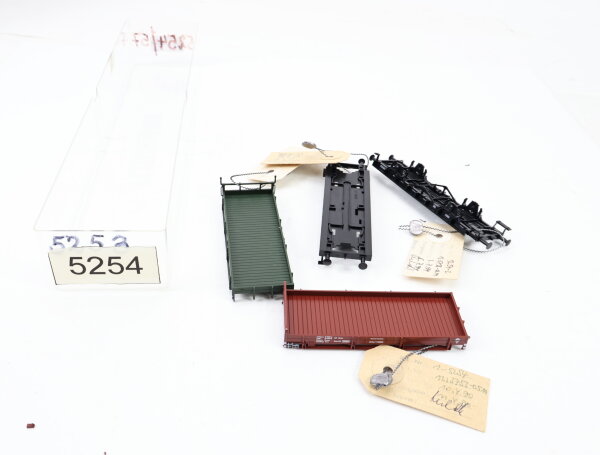 E1641 Fleischmann H0 5254 2x Prototyp Handmuster Wagenaufbau Fahrwerk / Plombe