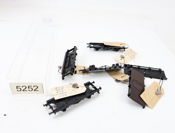 E1641 Fleischmann H0 5252 4x Prototyp Handmuster Wagenaufbau Fahrwerk / Plombe