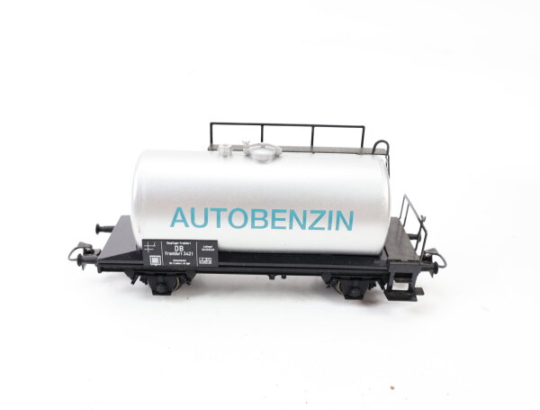 Märklin H0 Güterwagen Kesselwagen Frankfurt 3421 "Autobenzin" silbern DB