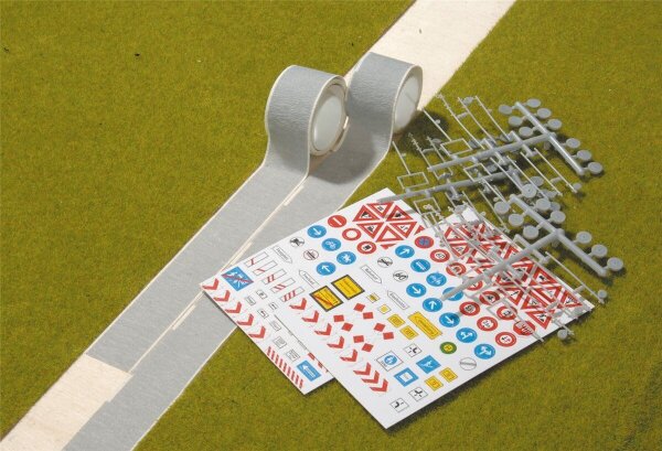 Piko H0 55726 Ausschmückungen Verkehrs-Set Straße Abziehbilder 7-teilig