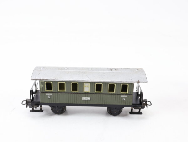 Märklin H0 4040 Personenwagen Donnerbüchse 2. Klasse 4051Stg grün / Blech