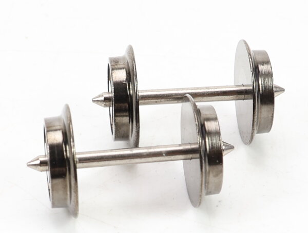 E1641 Fleischmann H0 6561 686561 2x Ersatzteil Radsatz AC Wechselstrom 25x11 mm