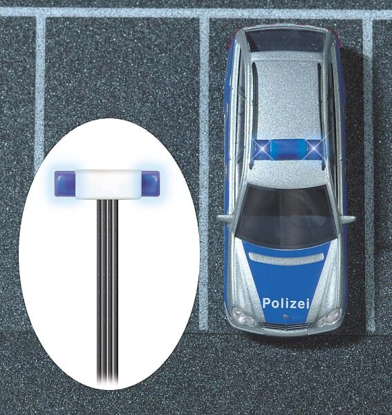 Busch H0 5938 Blaulichtbalken blau Einbausatz für H0-Fahrzeuge Polizei-Autos