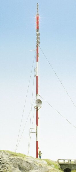 Busch H0 N 5965 Sendemast "Flugsicherung" mit Antennen mit Blinkschaltung