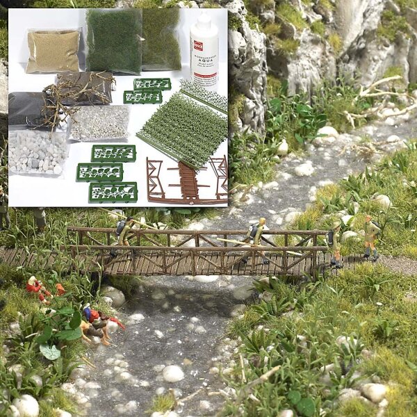 Busch H0 6046 Gewässer-Gestaltungs-Set für naturgetreue Flüsse und Bäche