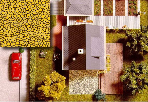 Busch H0 TT 7037 Dekoplatten: 2x Terrassenbelag Bodenbelag 210 x 148 mm