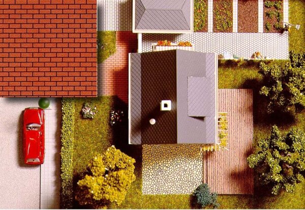 Busch H0 TT 7038 Dekoplatten: 2x Klinkersteine Bodenbelag Fassade 210 x 148 mm