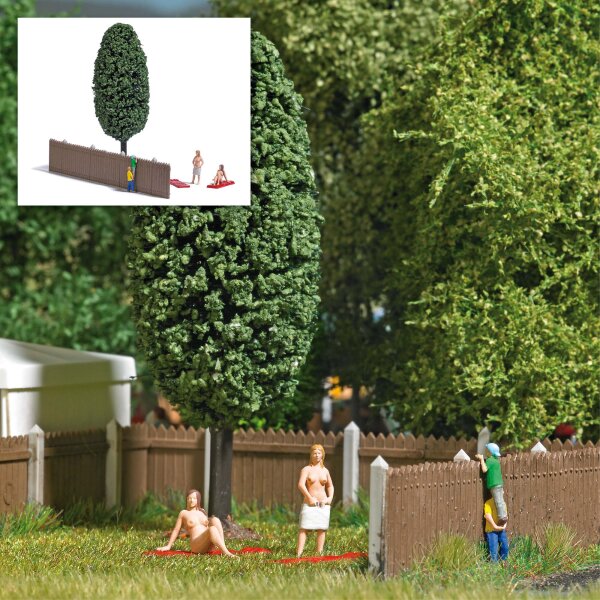 Busch H0 7949 Action Set: FKK mit unbekleideten Figuren Szenenset Diorama 1:87