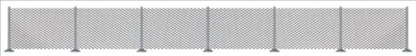 Busch Spur N Maschendrahtzaun Zäune mit Rundpfosten 600 x 16 mm 1:160