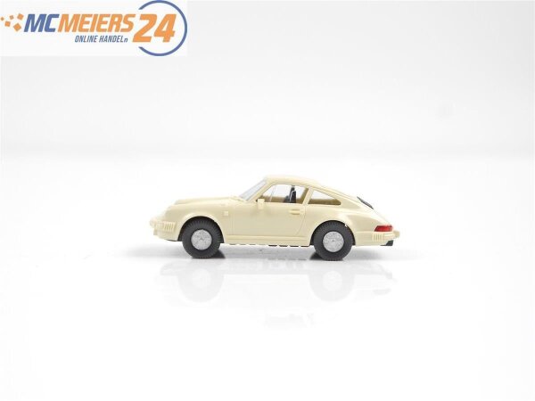 E73 Wiking H0 Modellauto 459/4 PKW Porsche 911 Coupé creme 1:87