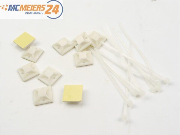 Kabelbinder-Set Montagesockel Klebesockel 19 x 19 mm E488