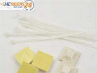 Kabelbinder-Set 20-tlg. Montagesockel Klebesockel 18 x 18 mm E488