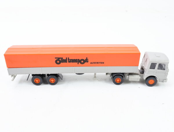 Wiking H0 517 Modellauto LKW MAN 19.230 Pritschensattel Zünd Transport 1:87