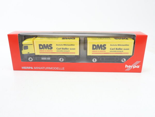Herpa H0 LKW MB Actros 11 HZ DMS Umzug & Logistik Carl Balke 1:87