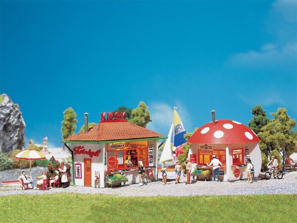 Faller H0 120135 Gebäude-Bausatz 2-tlg. Geschäfte Kiosk und Pilzkiosk 1:87