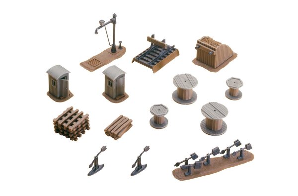 Faller H0 120141 Ausschmückungsteile für den Bahnbereich Kabelrollen Wasserkran