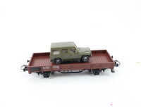 Märklin H0 4434 Güterwagen Niederbordwagen ÖBB beladen mit Wiking PKW MB