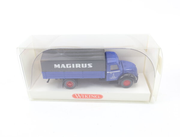 Wiking H0 855 06 36 Modellauto Pritschen-LKW Magirus Mercur Blau 1:87