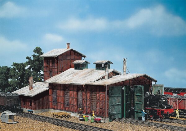 Faller H0 120161 Gebäude-Bausatz Lokschuppen, 2-ständig 1:87