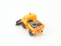 Wiking H0 483/2? Modellauto Unimog 411 mit Schneepflug chromgelb 1:87