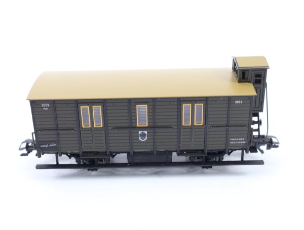 Märklin H0 60-01 4500 Güterwagen Bahnpostwagen mit Bremserhaus 3059 KPEV / DC