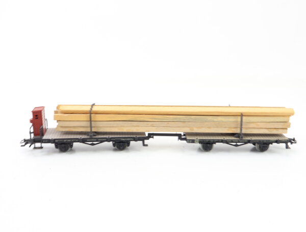 Märklin H0 4665/361 G Güterwagen Langholzwagen Drehschemelwagen mit Holzladung