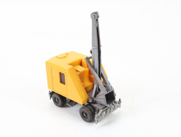 Wiking H0 1124/5A Modellauto Löffel-Bagger (mit Rädern) hellorangegelb ~ 1:87