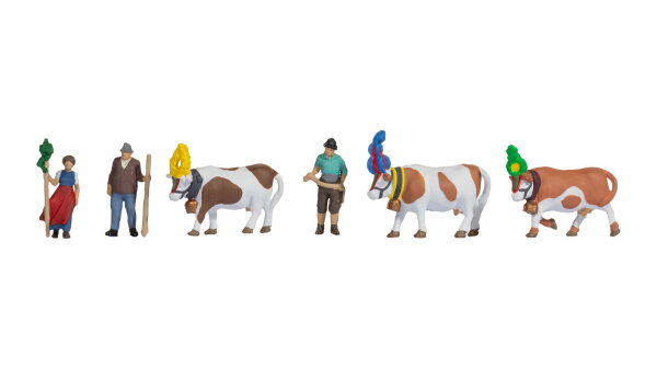 Noch H0 15720 Figuren-Set Tiere Almabtrieb 1:87