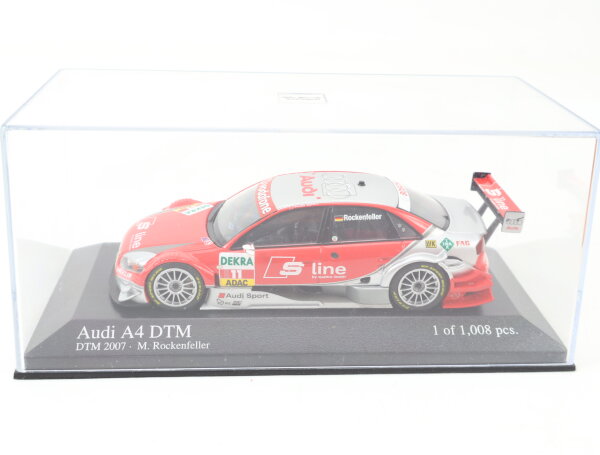 Minichamps Modellauto Rennwagen DTM 2007 Audi A4 M.Rockenfeller 1:43