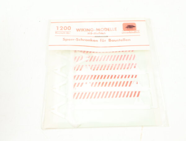 Wiking H0 1200 Modellauto Sperr-Schranken für Baustellen 1:87