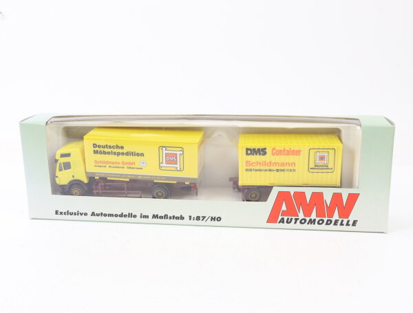 AMW H0 50472 Modellauto LKW MB Deutsche Möbelspedition Schildmann GmbH DMS 1:87