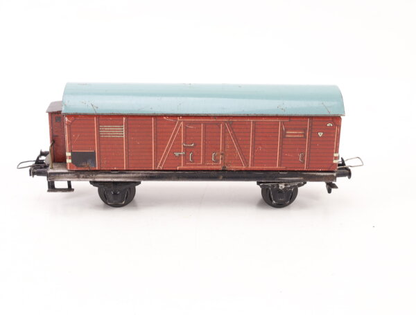 Trix Express H0 2074 gedeckter Güterwagen mit Bremserhaus Kassel 2074 DB / Blech