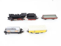 Märklin H0 3203 Zugset 4-tlg. Güterzug mit Dampflok u. M-Gleis-Oval / Prüfsiegel