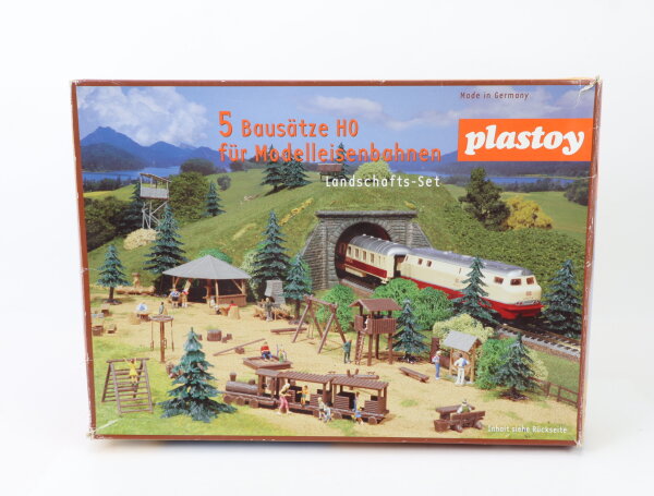 Plastoy H0 Bausätze Ausschmückung Landschaftsbau Landschaft-Set 5-tlg. 1:87