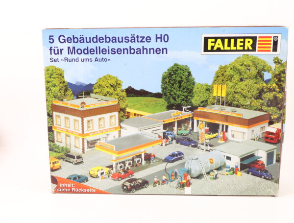Faller H0 Gebäude-Bausatz-Set "Rund ums Auto" 5-tlg.