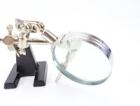 Feinmechaniker Lupe mit 2 Halteklammern und Standfuß