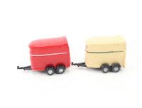 Wiking H0 Modellauto 2x Pferdeanhänger Westfalia 1:87