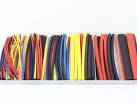 Zubehör Schrumpfschlauch-Set rot gelb blau schwarz 160-teilig / 100 mm